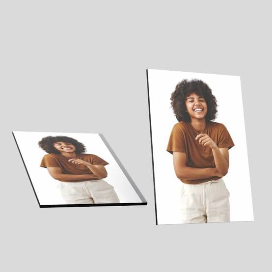 Two mounted portrait prints displayed together